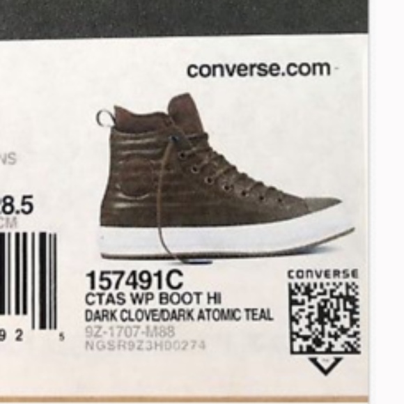 🎁Converse CTAS WP Hi Dark Clove Dark Atomic Boots - Picture 6 of 6